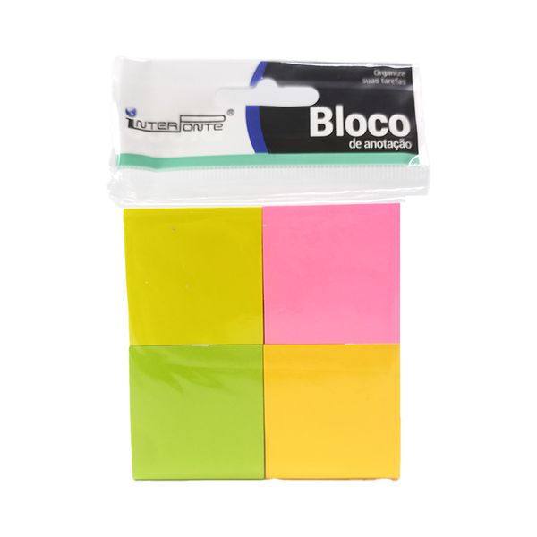 BLOCO DE ANOTAÇÃO C/4 CORES - INTERPONTE