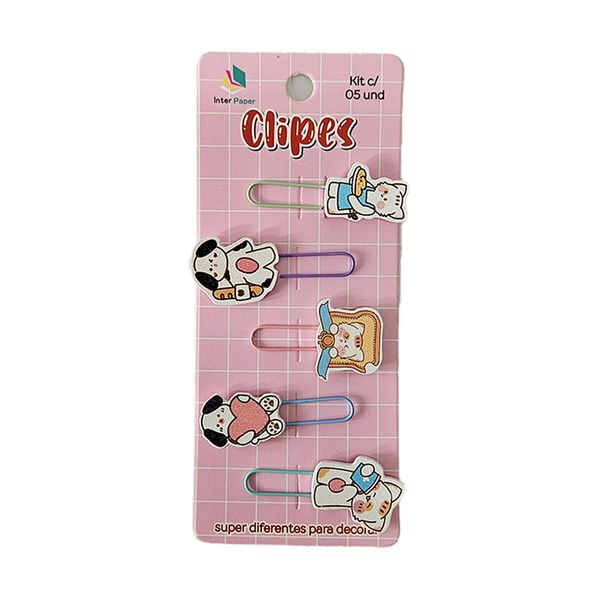 CUTE CLIPES ANIMAIS C/5 UNIDS - ANIMAIS