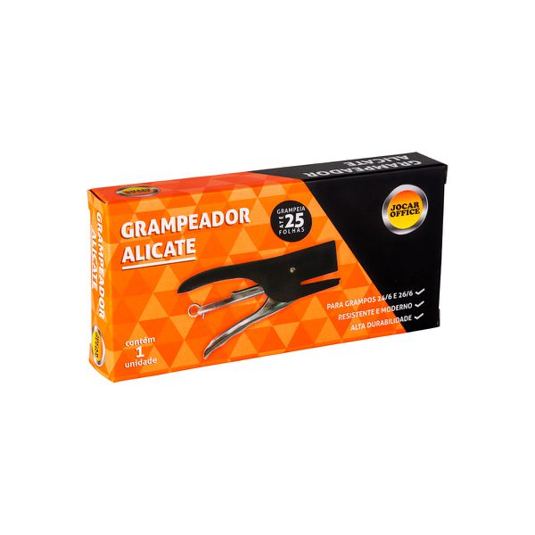 GRAMPEADOR TIPO ALICATE P/25 FLS EM METAL JOCAR OFFICE