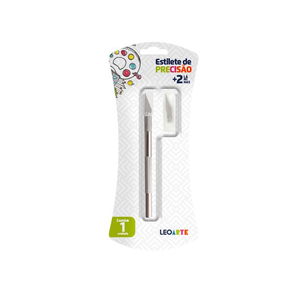 ESTILETE TIPO BISTURI COM 2 LAMINAS EXTRAS LEOARTE