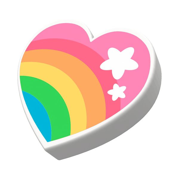 BORRACHA TR FUN MERCUR CORAÇÃO - ARCO-ÍRIS