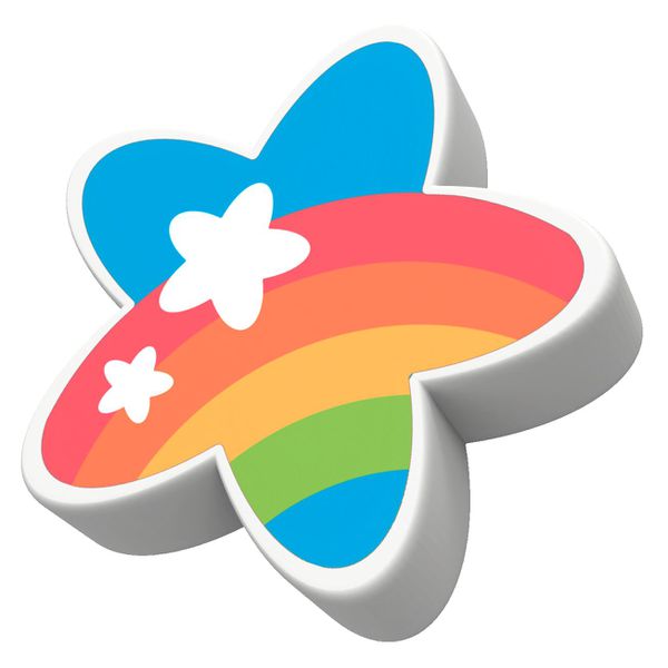 BORRACHA TR FUN MERCUR ESTRELA - ARCO-ÍRIS