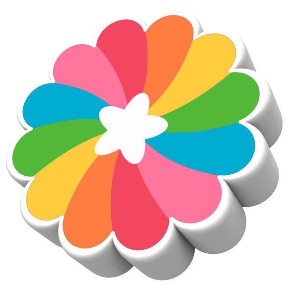 BORRACHA TR FUN MERCUR FLOR- ARCO-ÍRIS