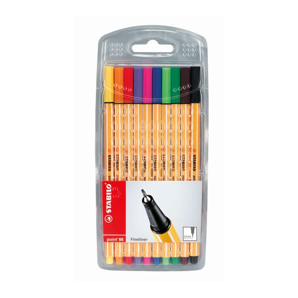 CANETA STABILO POINT 88 EST. C/10 CORES