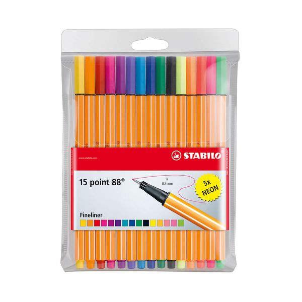 CANETA STABILO POINT 88 EST C/15 CORES