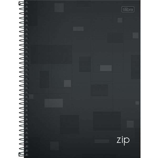 CADERNO UNIV. 10 MATERIAS ZIP PRETO - TILIBRA
