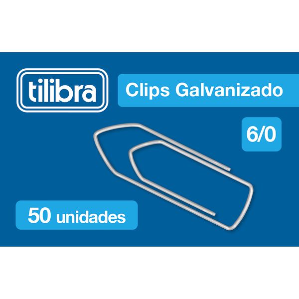 CLIPS 6/0 GALVANIZADO C/25 UNIDS. TILIBRA