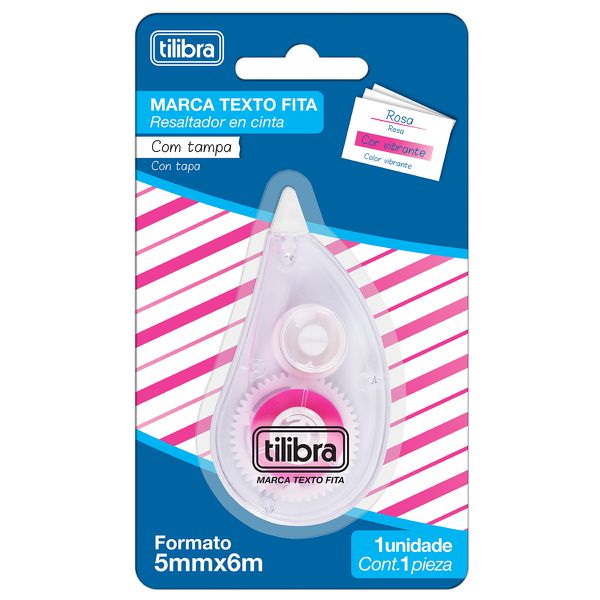 FITA MARCA TEXTO TILIBRA COR ROSA
