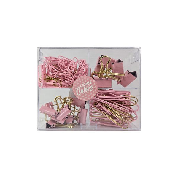 KIT OFFICE C/4 ITENS CANDY GOLD E ROSA