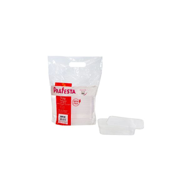 POTE RETANGULAR PRAFESTA COM LACRE 350ML - 10 UNID... - SACO & SACOLA
