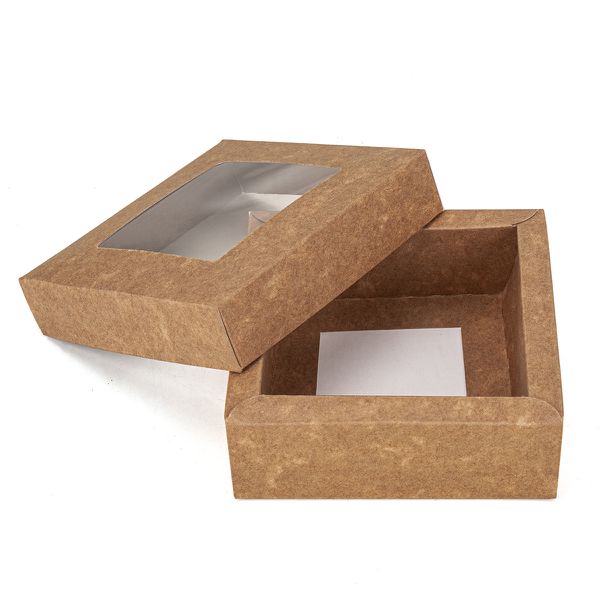 CAIXA 4 BOMBOM PREMIUM C/ VISOR KRAFT 105X105X40 -... - SACO & SACOLA