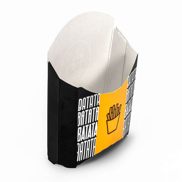 EMBALAGEM PARA BATATA FRITA TRADICIONAL BLACK YELL... - SACO & SACOLA