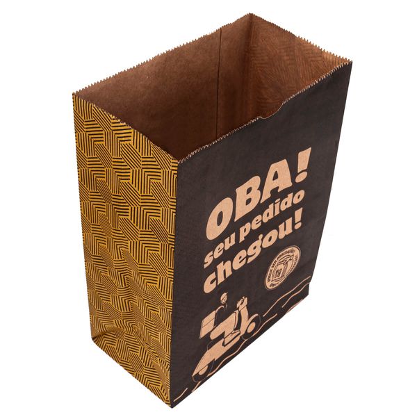 SACO KRAFT DELIVERY OBA SEU PEDIDO CHEGOU - TAMANH... - SACO & SACOLA