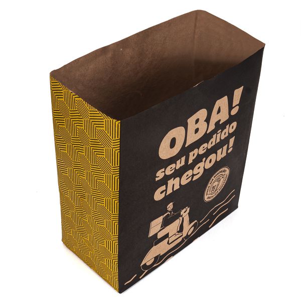 SACO KRAFT DELIVERY OBA SEU PEDIDO CHEGOU - TAMANH... - SACO & SACOLA