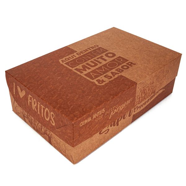 CAIXA PARA FRITURAS DELIVERY EXTRA GRANDE KRAFT GO... - SACO & SACOLA