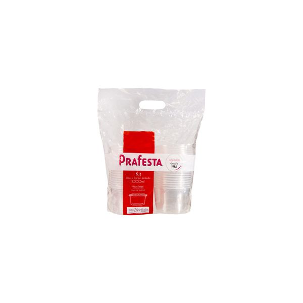 POTE REDONDO PRAFESTA COM TAMPA 1000ML - 24 UNIDAD... - SACO & SACOLA