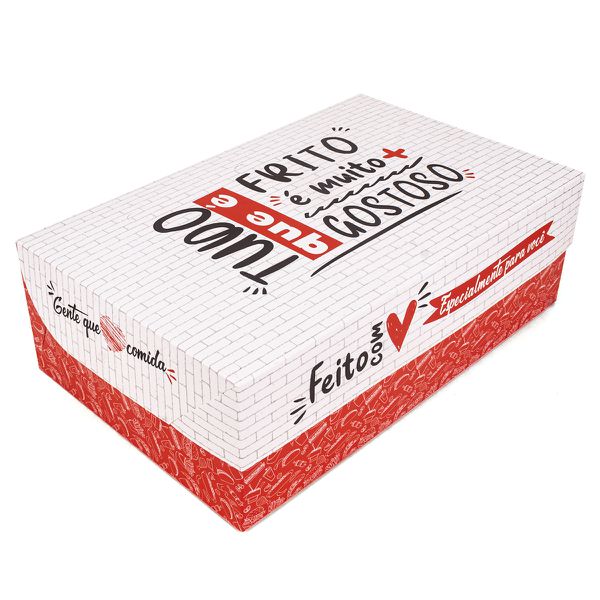 CAIXA PARA FRITURAS DELIVERY GRANDE RED GOURMET - ... - SACO & SACOLA
