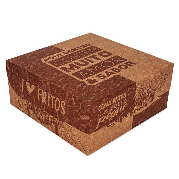 CAIXA PARA FRITURAS DELIVERY MÉDIA KRAFT GOURMET -... - SACO & SACOLA