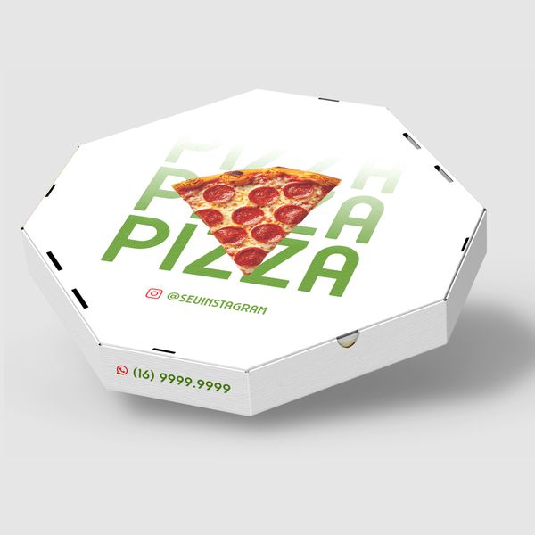 CAIXA PIZZA 35 CM PERSONALIZE FACIL - 10 UNIDADES ... - SACO & SACOLA
