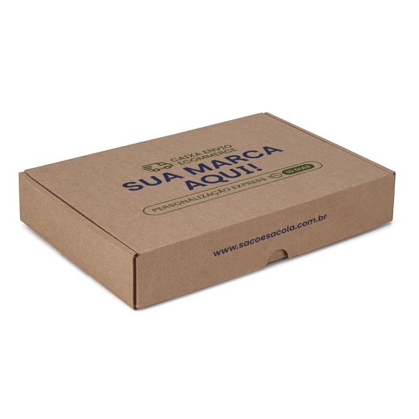 CAIXA ENVIO MINI PAC KRAFT 240x160x40 PERSONALIZE ... - SACO & SACOLA