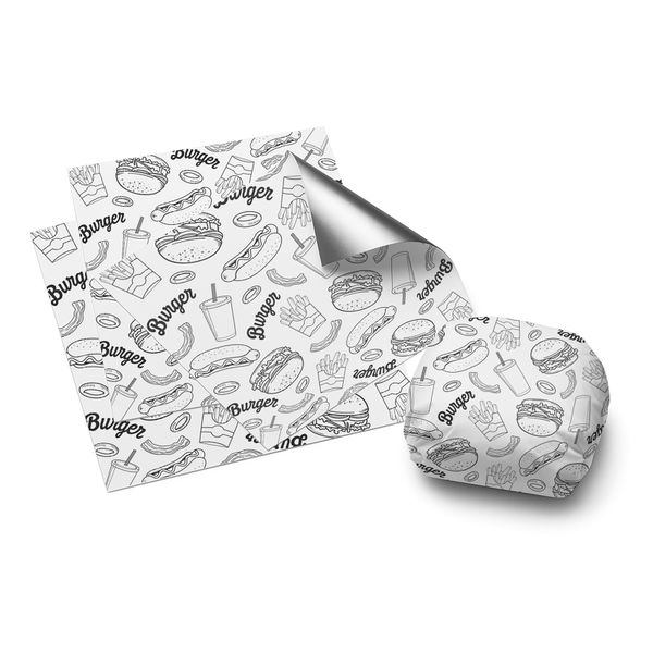 PAPEL ACOPLADO FAST FOOD 30x38cm - 500 UNIDADES - ... - SACO & SACOLA