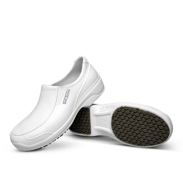 Sapato Social Branco BB67 Sem Ponteira Soft Works Sapato de Seguran a EPI Antiderrapante