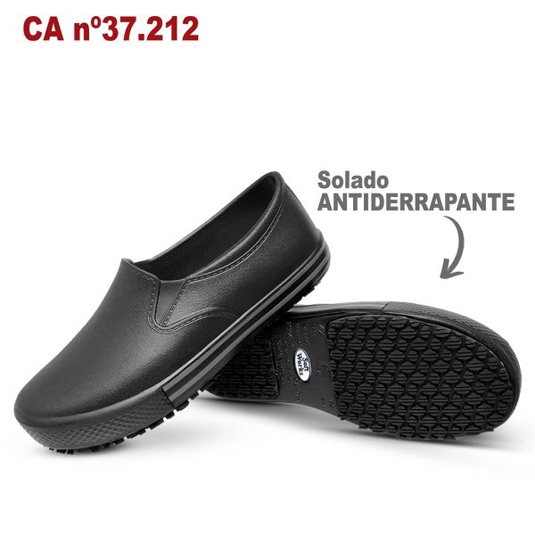 Tênis Antiderrapante Preto2 BB80 Soft Works Sapato de Segurança EPI