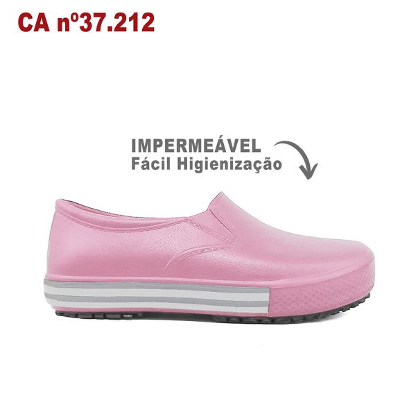 Tênis Antiderrapante Rosa BB80 Soft Works Sapato de Segurança EPI