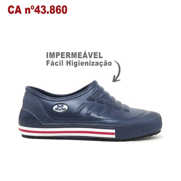 Sapatênis Antiderrapante Marinho BB81 Soft Works Sapato de Segurança EPI