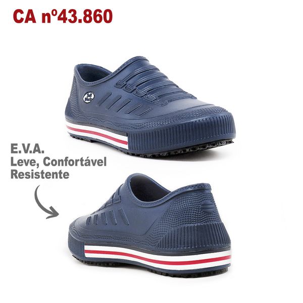 Sapatênis Antiderrapante Marinho BB81 Soft Works Sapato de