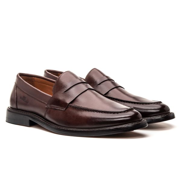 Mocassim Masculino Alfe Semi Acabado Mahogany Samello