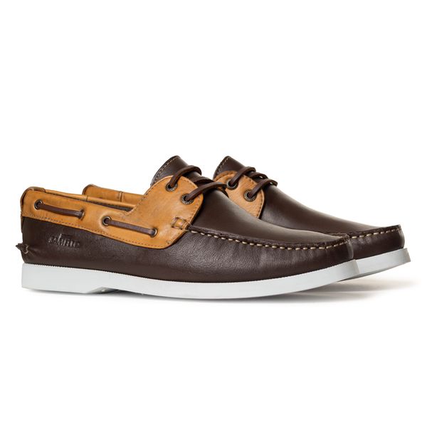 DECKSHOES MASCULINO MOL LATEGO CAFÉ/PAPAYA SAMELLO