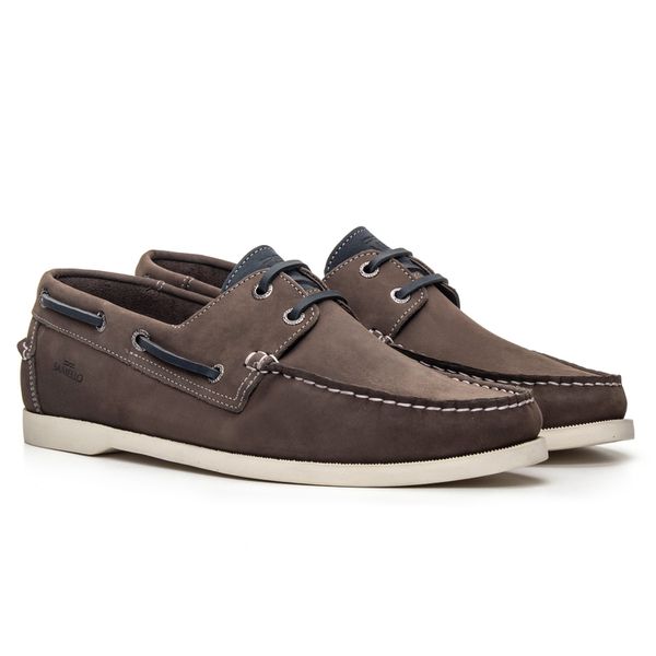 Deckshoes Masculino Aleph Nobuck Rato/Nautico Samello