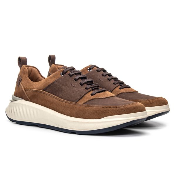 Sport Tênis Dexter Camurça / Selaria Capuccino/Marrom Samello