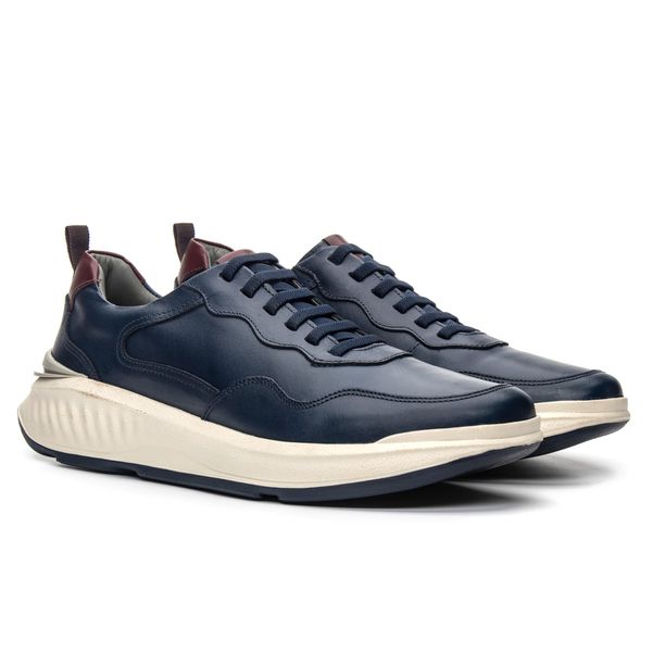 Sport Tênis Shar Absolut Azul/Conhaque Samello