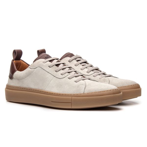 Sapatênis Masculino Ferranzo Camurça/Semi Acabado Off White Samello 