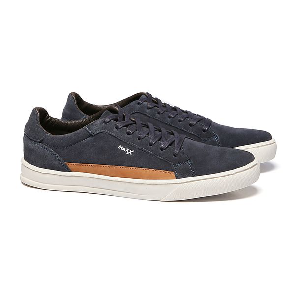 Sapatênis Masculino Maxx Labor Marinho e Camel