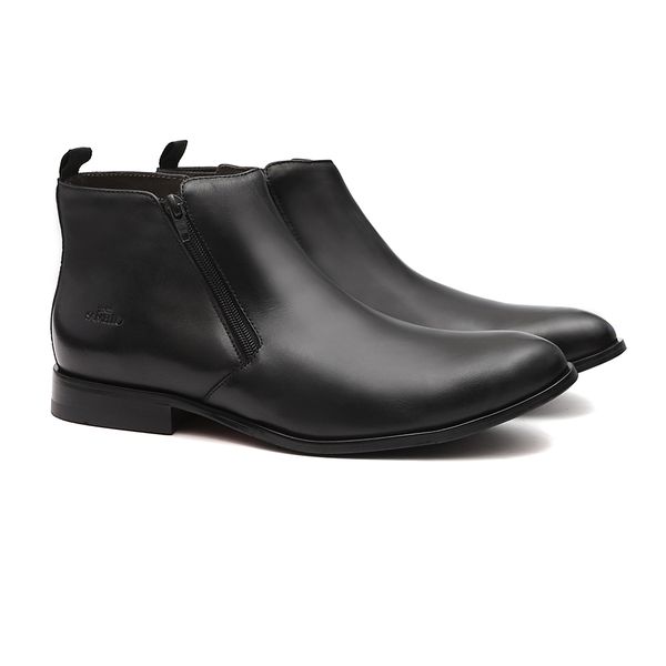 Bota Social Masculina Simon Preto Samello