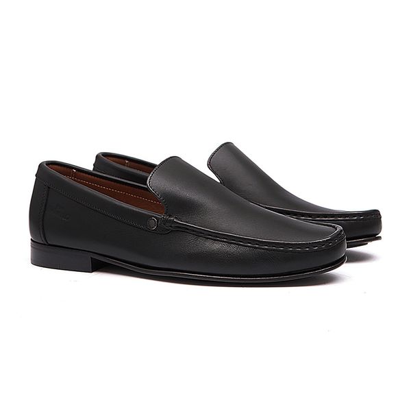 Mocassim Loafer Social Masculino Astra Preto Samello