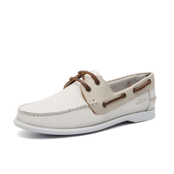 Deckshoes Masculino Gran Alvejado Marfim Samello SAMELLO