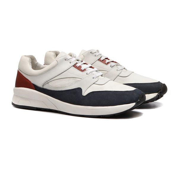 Tenis Branco - Azul/Vermelho Samello