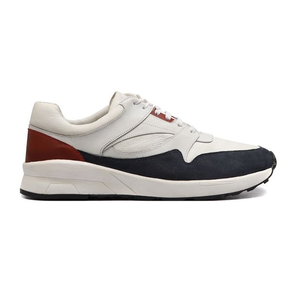 Tenis branco best sale azul e vermelho