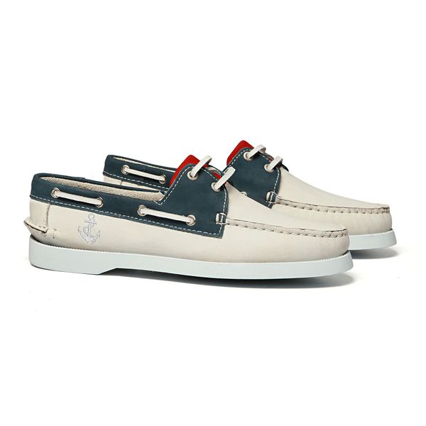 DECKSHOES Feminino - Yate Funny Nobuck Off White/Navy/Vinho Samello