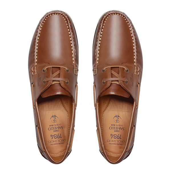 Sapato Masculino Vintage Phoenix Deckshoes Cuoio Samello | SAMELLO