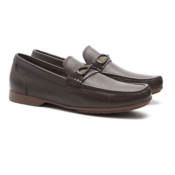 Mocassim Loafer Masculino Compass Café Samello