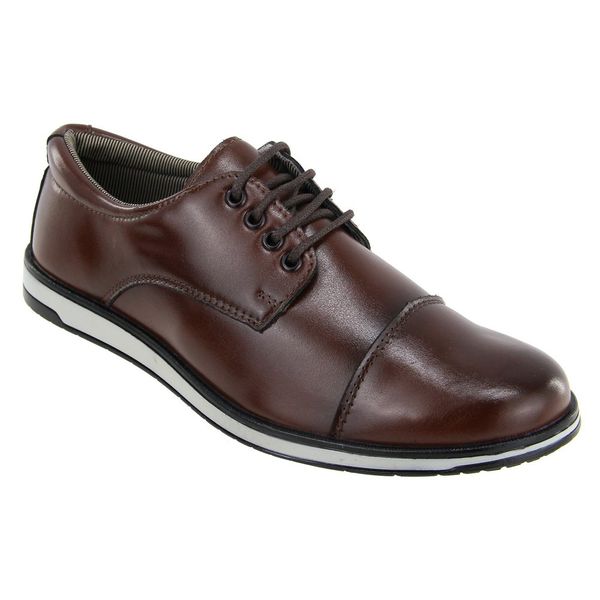 Sapato Casual Sândalo Fluence Cadarço Marrom