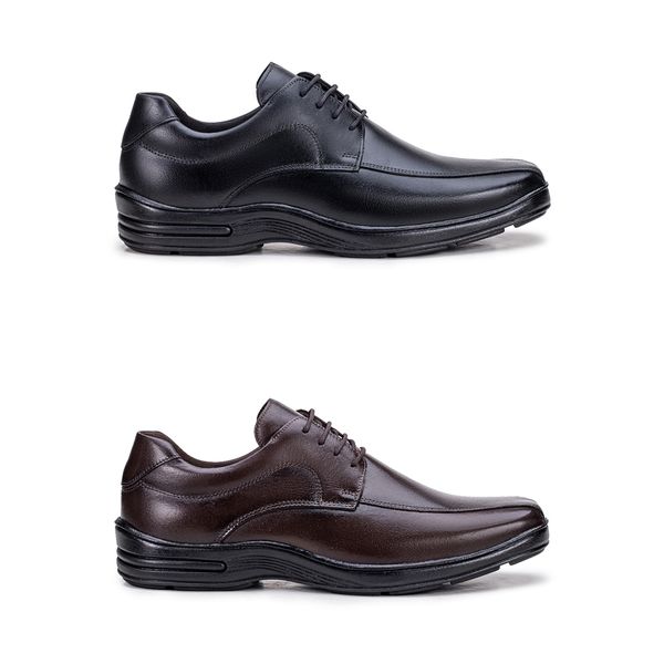 Combo 2 Pares Sândalo Logan Cadarço Preto/Cafe