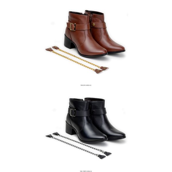 Combo 2 Botas Femininas Athena Preto/Cafe