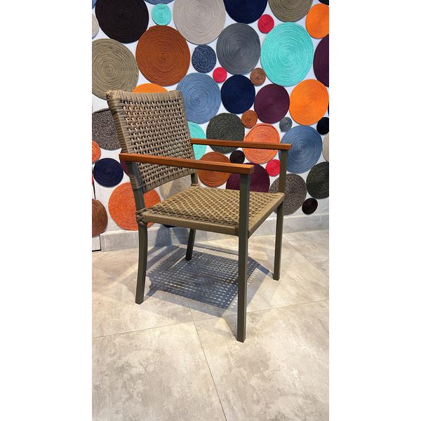 Cadeira Lapa com braço em corda náutica