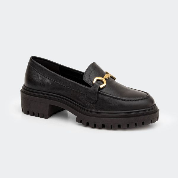 Mocassim Gravata Preto Santa Moça